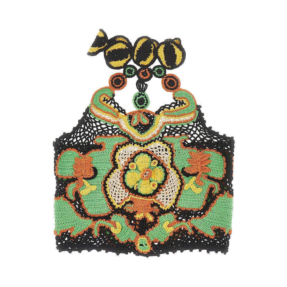 Etro Floral Crochet Cotton Cropped Top